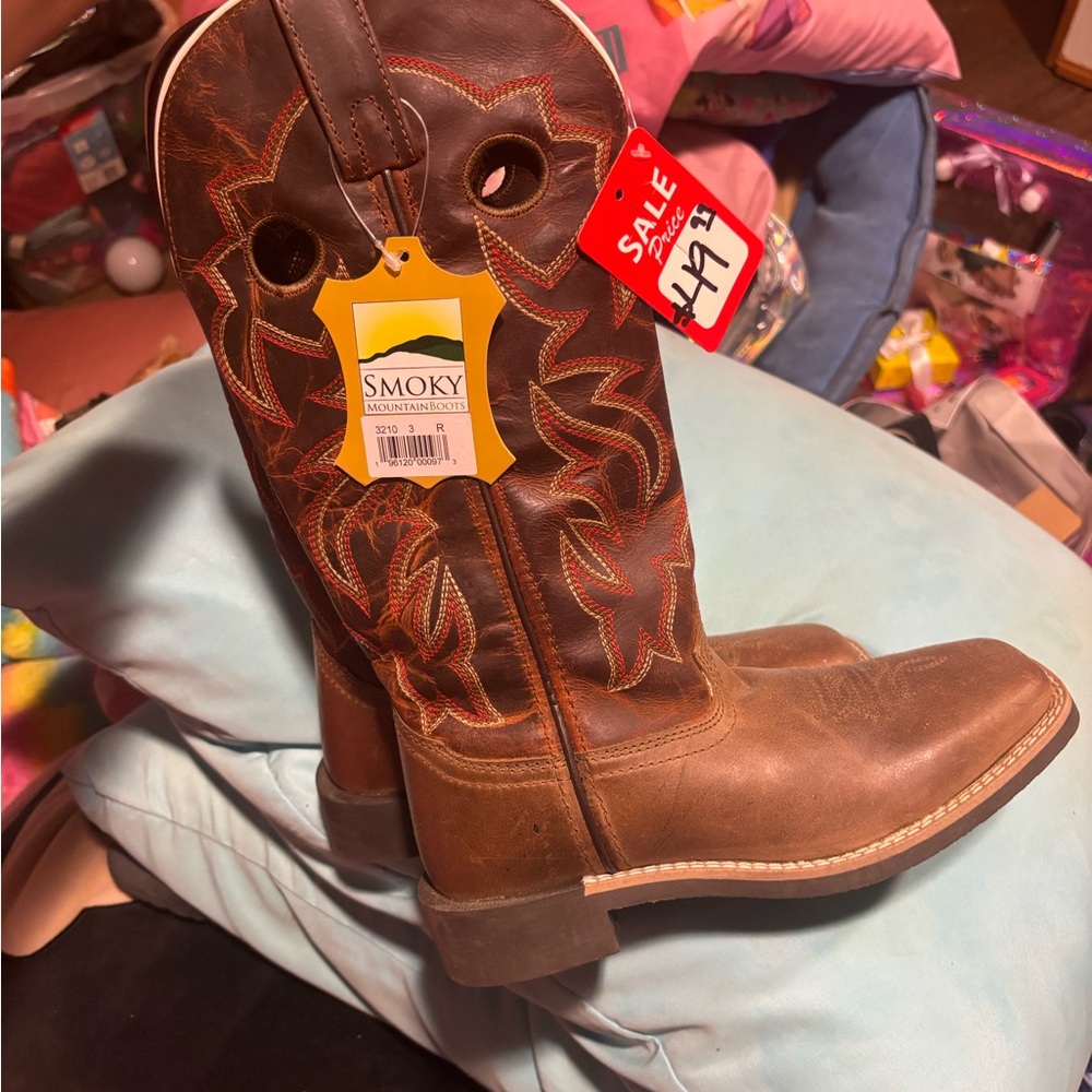 Kids Brown Cowboy Boots